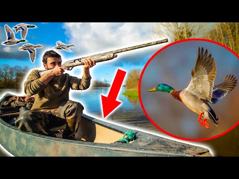 Duck Hunting in a Canoe on a Wild River!