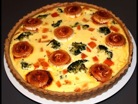 Quiche brocoli, carotte et chèvre