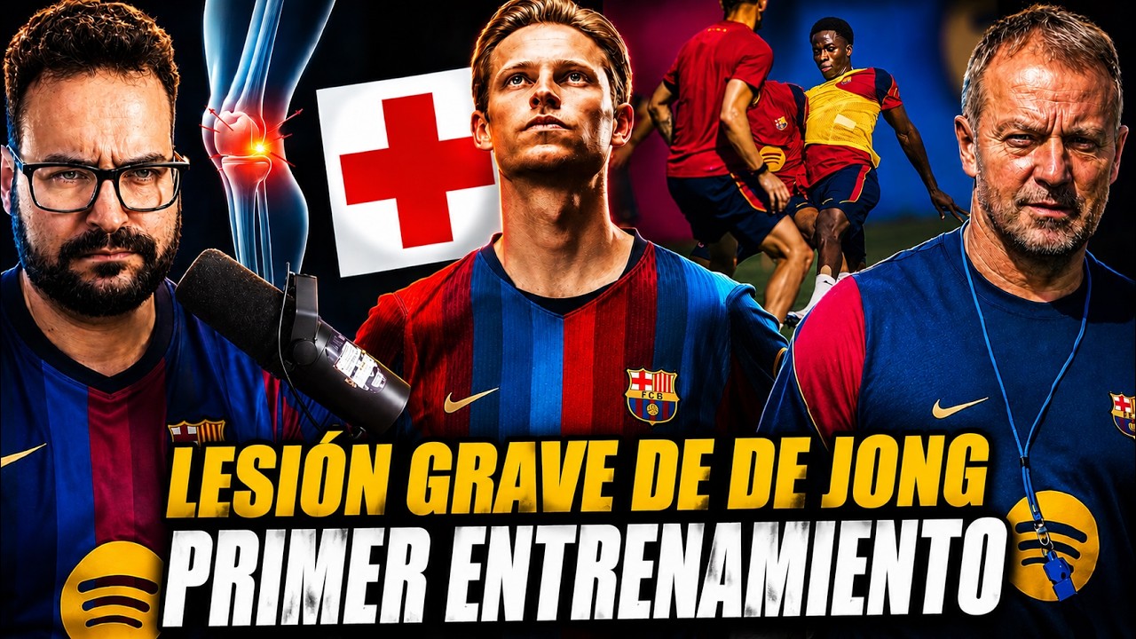 🚨ÚLTIMA HORA: ¡LESIÓN GRAVE DE JONG! JUGÓ LESIONADO el MUNDIAL... ¡PRIMER ENTRENAMIENTO del BARÇA!