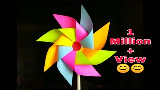 HOW TO MAKE PAPER WINDMILL DIY