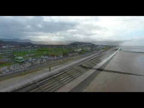 Prestatyn A Quick Flight On A Windy Winter's Day in 4K