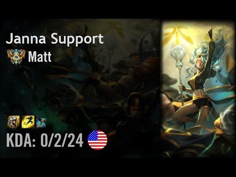 Janna Support vs Karma - Matt - NA Challenger Patch 6.14