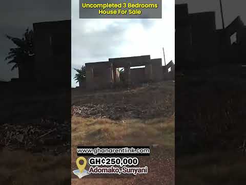 Uncompleted 3-Bedroom House for Sale at Adomako, Sunyani
