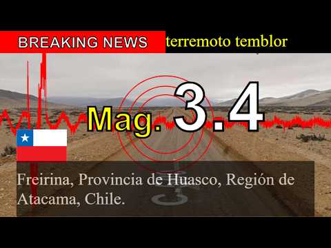 😱🚨Últimas noticias: Sismo de magnitud 3.4 sacude Freirina, Provincia de Huasco, Región de Atacama, C