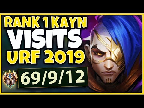 *WORLD RECORD* 69 KILLS IN 15 MINUTES (#1 KAYN WORLD VS. URF 2019) - League of Legends
