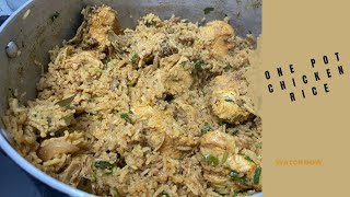 ONE POT CHICKEN AND RICE. | How to make one pot chicken and rice