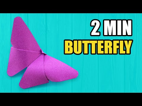 Easy Origami Butterfly In only 2 Minutes / Very Simple
