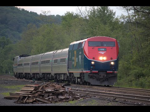 Three Amtrak Trains In Canaan, NY Featuring The Inaugural Run Of The Berkshire Flyer 7-8-22