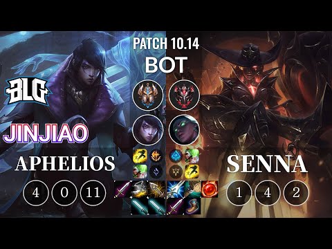 BLG Jinjiao Aphelios vs Senna Bot - KR Patch 10.14