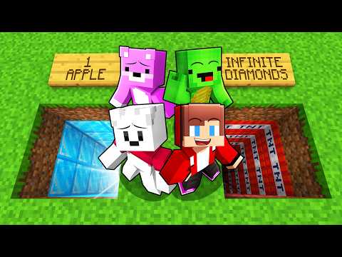 Mikey & JJ vs Friends Choose the Right Hole in Minecraft (Maizen)