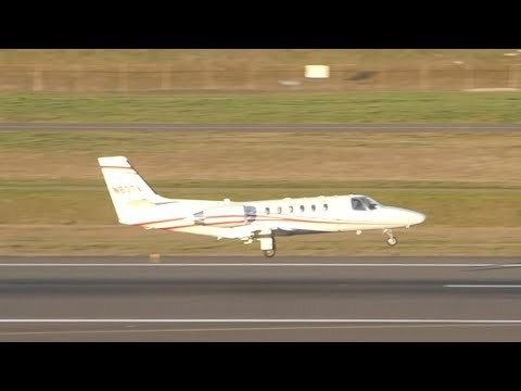 *WING WAVE* Cessna 550 Citation Bravo [N63TK] Takeoff from PDX