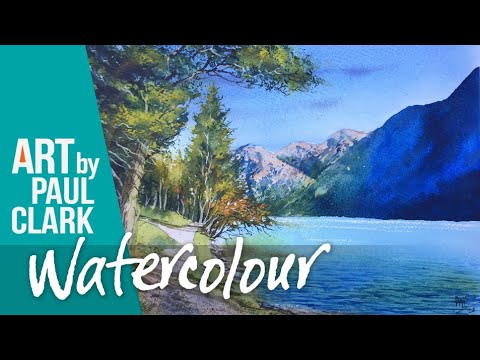 How to paint a mountain scene in watercolour
