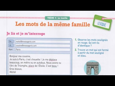 Les mots de la même famille lexique mot de passe ce1 ce2