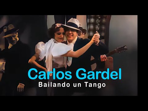 Carlos Gardel - Bailando un Tango en la pelicula -  TANGO BAR