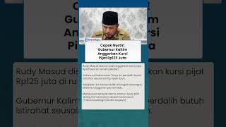 Capek Nyetir! Gubernur Kaltim Ingin Kursi Pijat Rp125 Juta, Anggaran Disorot Mahasiswa