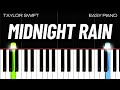 Taylor Swift - Midnight Rain (EASY PIANO TUTORIAL)