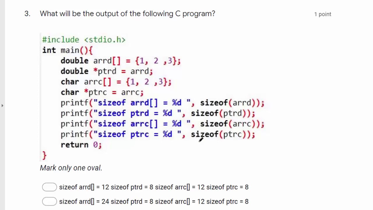 MCQ Pointers Part 01 | Programming in C
