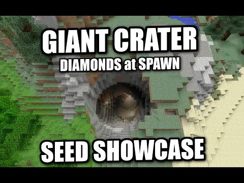 Skippy 6 Gaming - Minecraft - GIANT CRATER [SCARY] & DIAMONDS [ Seed Showcase ] XBOX / MCPE /PS4 / PS3 / Switch