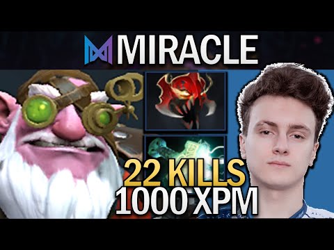 Sniper Dota 2 7.32 Gameplay Nigma.Miracle with 22 Kills and 1000 XPM - TI12