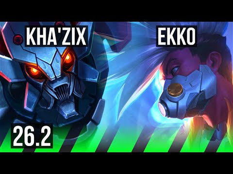 KHA'ZIX vs EKKO (JGL) | 65K damage | KR Master | 26.2