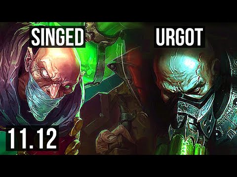 SINGED vs URGOT (TOP) | 11/1/3, Legendary, 1.0M mastery, 300+ games | NA Master | v11.12