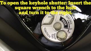 How to Open Yamaha Motorcycle Ignition Switch Key Hole Shutter