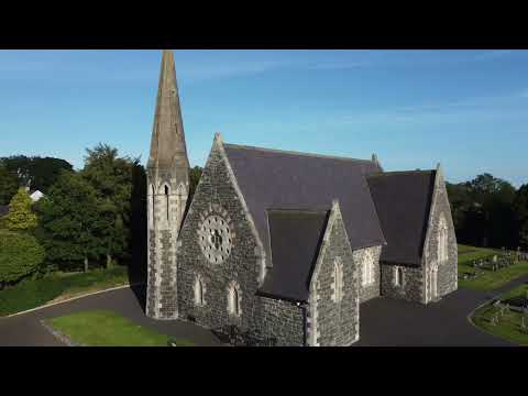 Drone Flight of St Andrews Church Carryduff Northern Ireland  4k