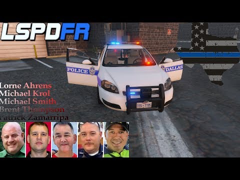 GTA 5: LSPDFR #57 - Remembering 5 Dallas Officers Killed In A Sniper Attack 7/7/16 (2014 Impala)