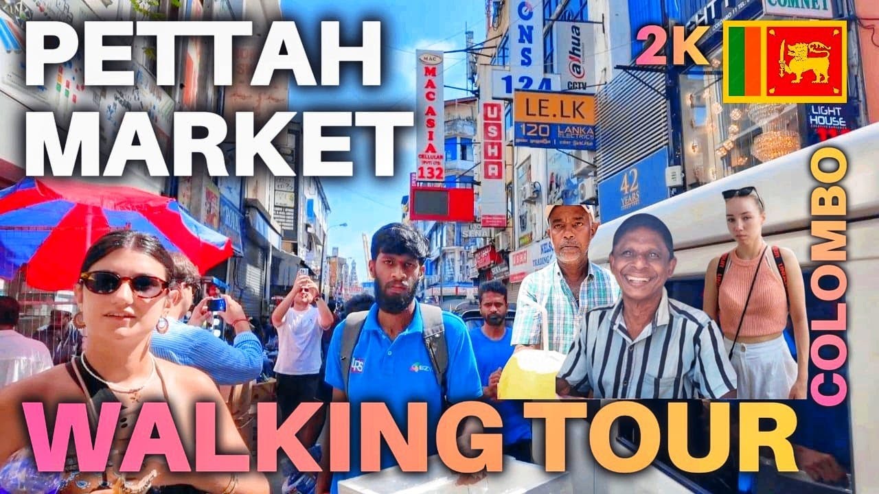 Embark on a walking tour at Pettah Floating Market.