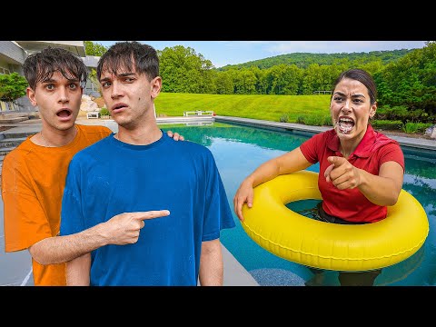 Mean Lady Was CAUGHT In Our Pool!