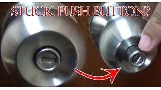 How to Unlock Locked Door! | Release Stuck Push Button on Door Knob!