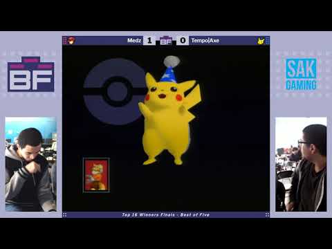 Battlefield 11 Melee Winners Finals - Tempo|Axe (Falco, Pikachu) vs Medz (Fox, Marth)