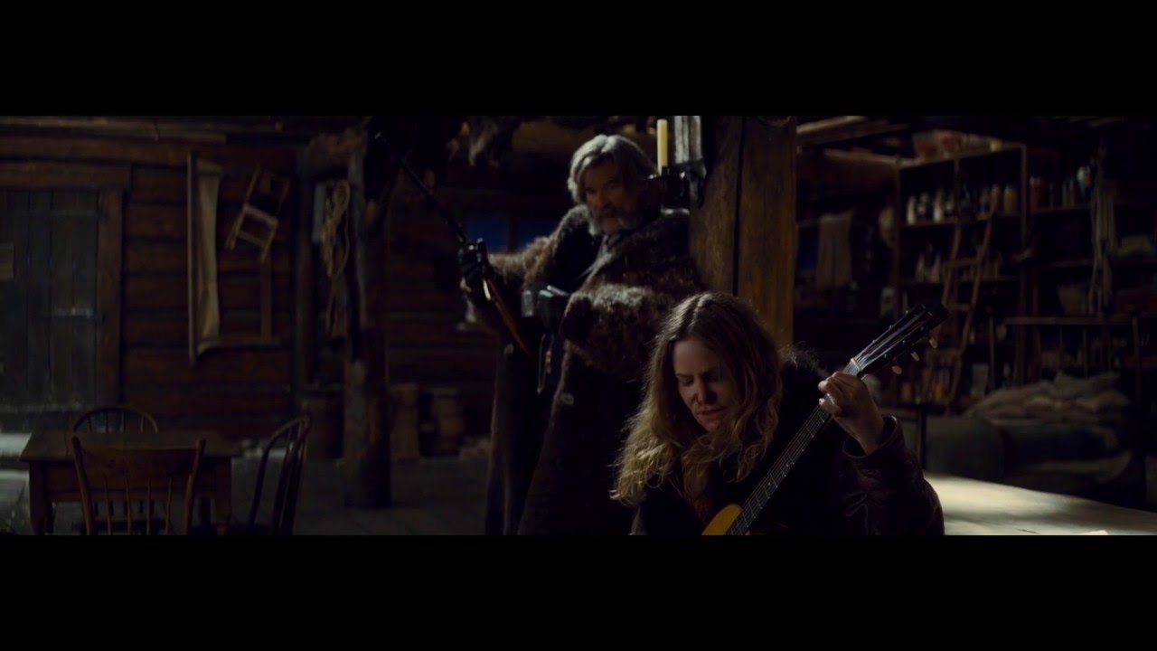 The Hateful Eight &ndash; Kurt Russell Accidentally Smashing a 145-Year-Old Guitar - YouTube