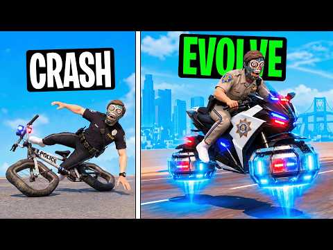 Every Time I Crash, My Police Bike EVOLVES in GTA!