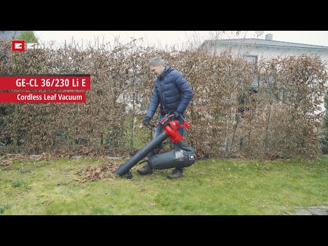 Einhell Akumuliatorinis lapų siurblys GE-CL 36/230 Li E-be akumuliatoriaus ir kroviklio video