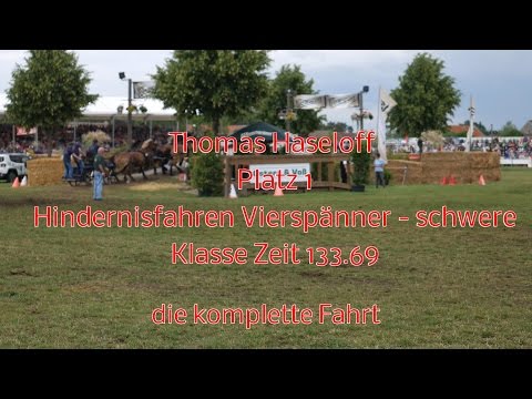 Titanen der Rennbahn 2015 Thomas Haseloff Hindernisfahren Vierspänner
