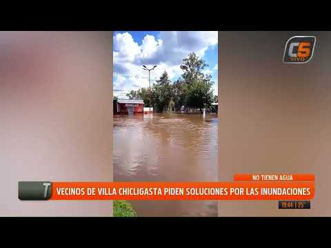 VECINOS DE VILLA CHICLIGASTA PIDEN SOLUCIONES POR LAS INUNDACIONES 28-01-2025