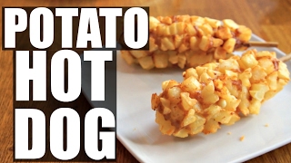 DIY POTATO HOT DOG 감자 핫도그 krinkle-cut fry corn dog | WEENIES