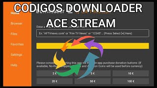 BEST DOWNLOADER CODES, ACESTREAM CODE FOR FIRE TV STICK AND ANDROID TV.