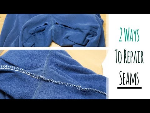 How to: Repair SEAMS in Clothing | Hand Sewing Tutorial | Mending Sweatpants
