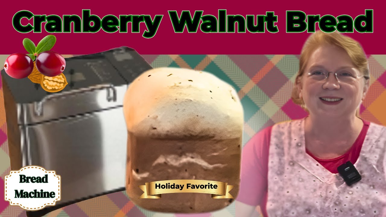 Easy Cranberry Walnut Bread (Bread Machine Recipe) | Perfect Holiday Loaf!