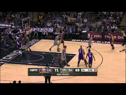 Robert Sacre Highlights Lakers vs. Spurs 12.12.2014 - 4 Points, 6 Rebounds