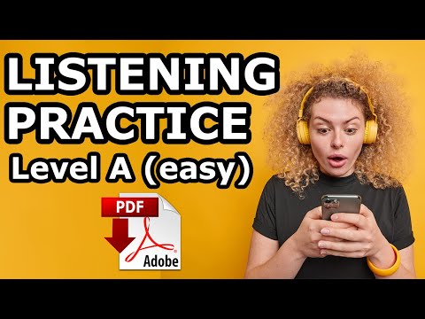 Easy Listening Test - Level A + PDF - Listen and answer the questions - Easy English Lesson