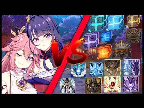 Eimiko Coop Against All World Bosses In The Game - Genshin Impact
