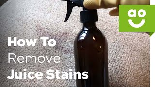 How to remove juice stains from a carpet | ao.com
