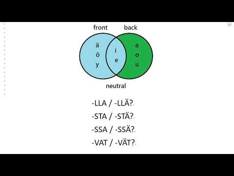 A brief explanation on Finnish vowel harmony