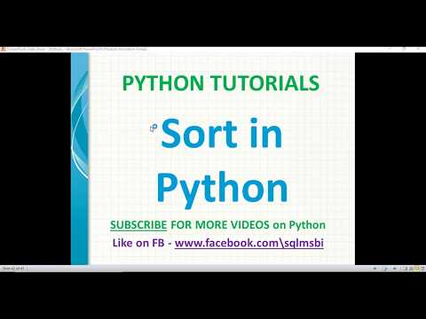 python tutorials | Sort in Python | python sort functions