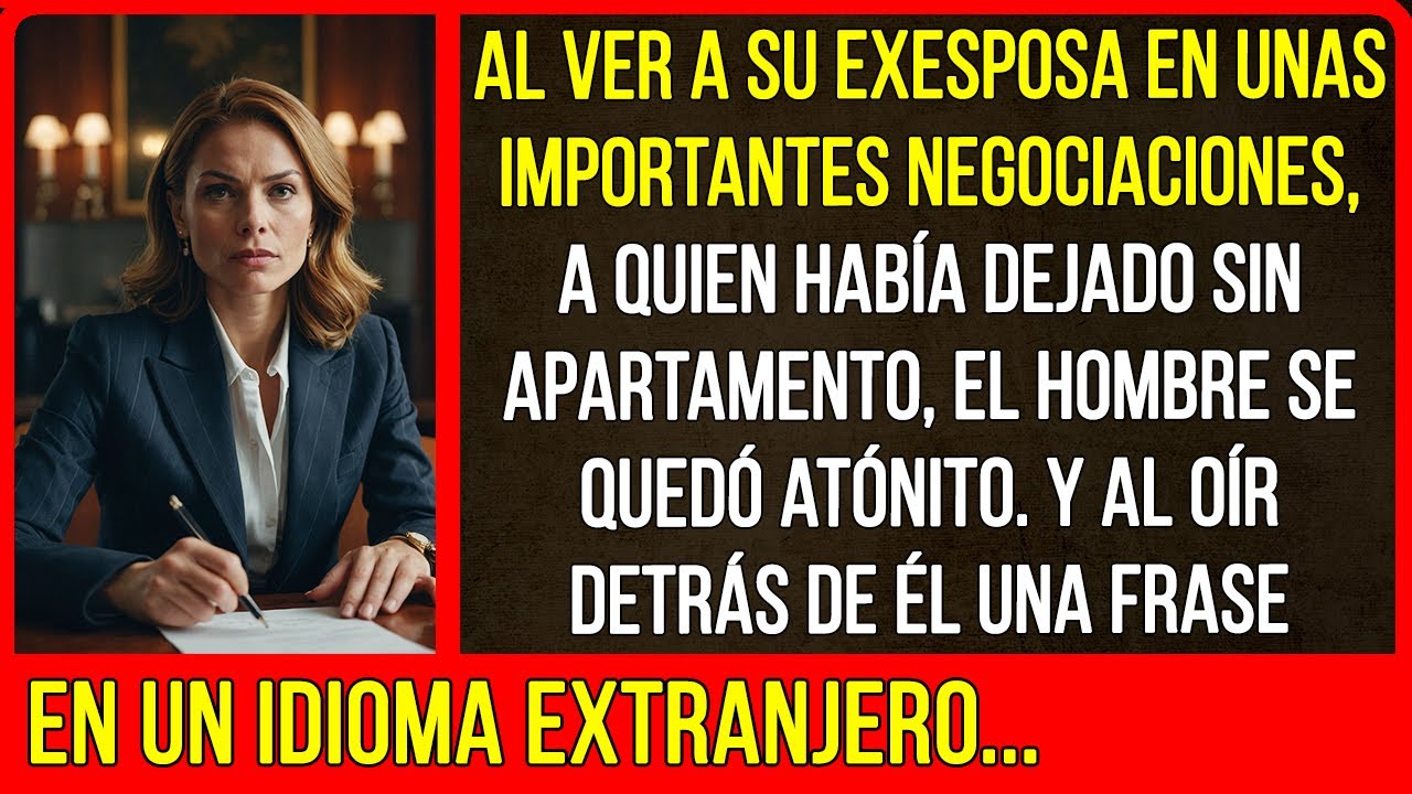 Al ver a su exesposa en unas importantes negociaciones, a quien había dejado sin apartamento...