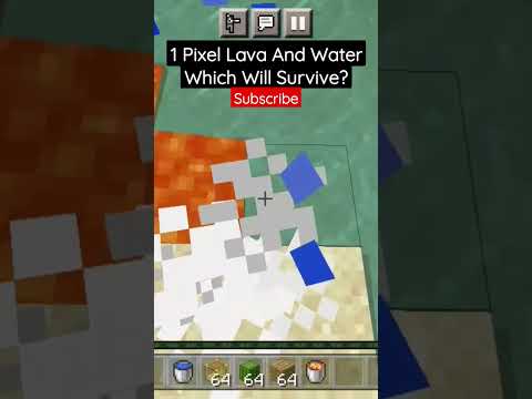 JarGamesYT - Surviving One Pixel Lava and Water! A Minecraft Experiment 🤯 #shorts