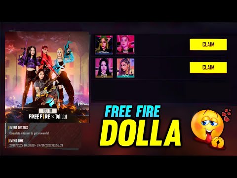 FREE FIRE X DOLLA FREE DOLLA 🤣 COLLABORATION FREE REWADS DOLLA GIRLS TEAM PLAY GAMERS